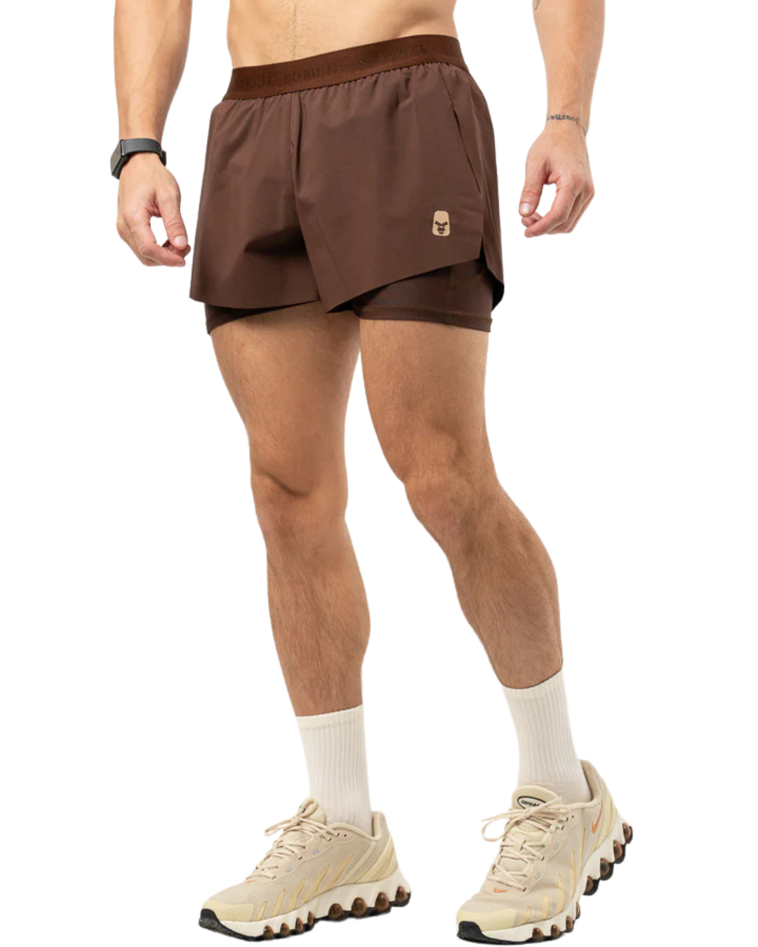 PANTALONETA RUNNING NO RULES CORE MOTION CHOCOLATE