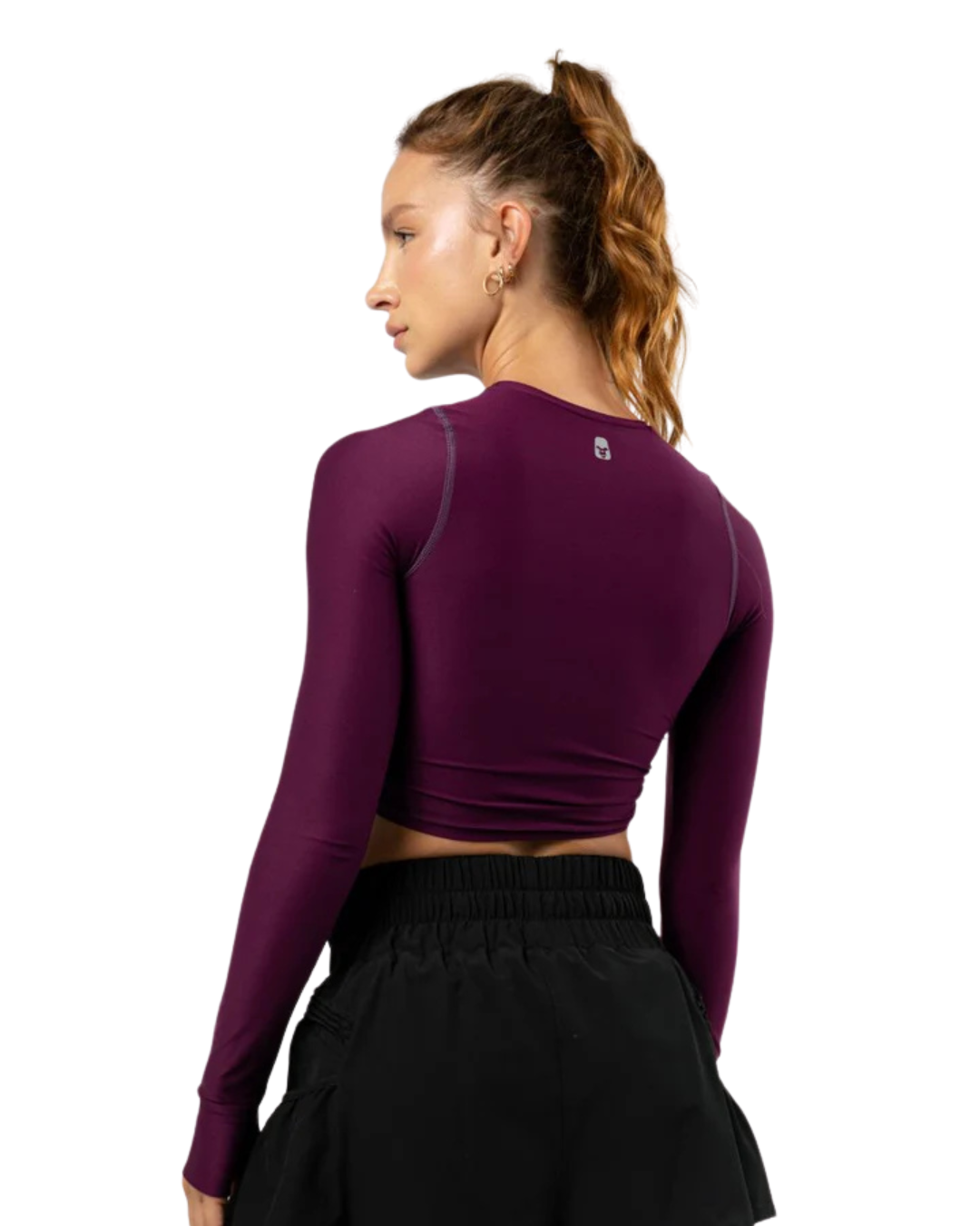 TOP RUNNING RETRO RUSH LONG SLEEVE BERENJENA