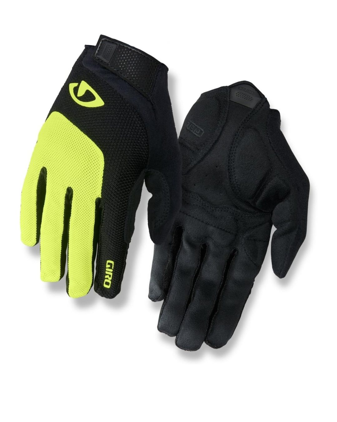 GUANTES CICLISMO GIRO BRAVO GEL DEDO LARGO NEON UNISEX
