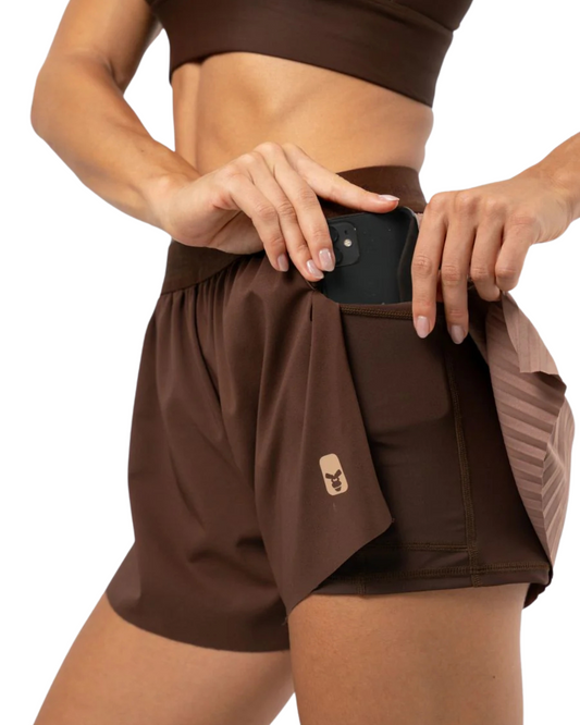 SHORT RUNNING NO RULES PERFORMANCE CON LICRA INTERIOR CHOCOLATE