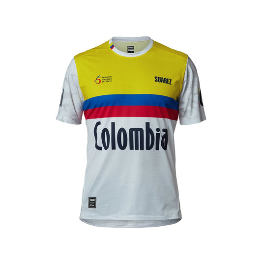 CAMISETA RUNNING SUAREZ PERFORMANCE COLOMBIA BLANCO HOMBRE