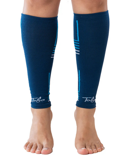 PANTORILLERAS TABA  COMPRESIÓN 3D AZUL OSCURO TURQUEZA BLANCO UNISEX