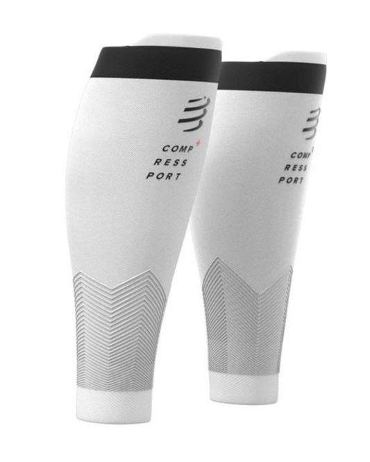 PANTORILLERAS COMPRESSPORT R2V2 / BLANCO UNISEX