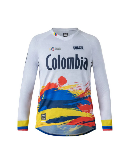 BUZO BMX NIÑOS FEDERACIÓN COLOMBIA BLANCO