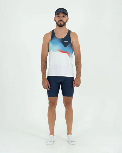 CAMISETA RUNNING SAFETTI AURORA BLUE MANGA SISA HOMBRE
