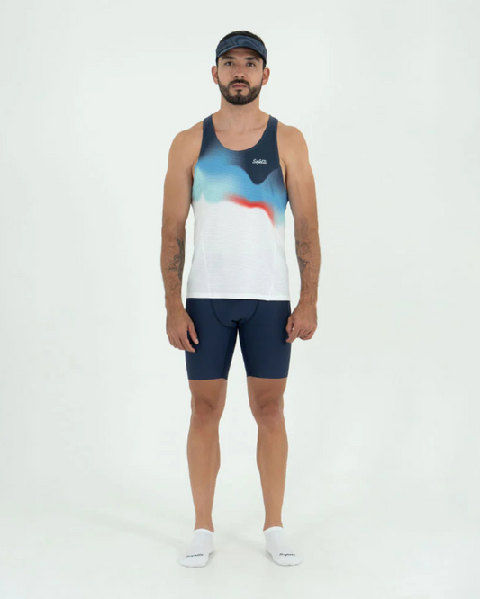 CAMISETA RUNNING SAFETTI AURORA BLUE MANGA SISA HOMBRE