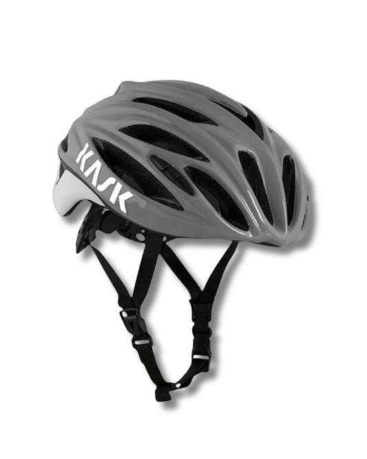 CASCO RUTA KASK RÁPIDO GRIS/ BLANCO