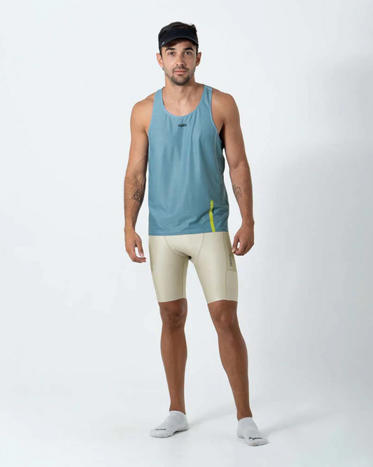 CAMISETA RUNNING SAFETTI COOLMOTION AZUL POLVO MANGA SISA HOMBRE