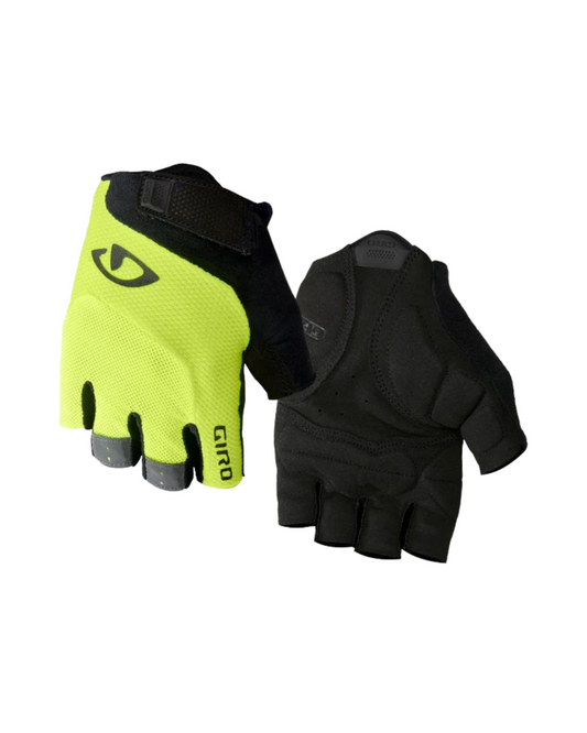 GUANTES CICLISMO GIRO BRAVO GEL DEDO CORTO NEON UNISEX