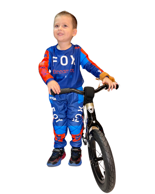 UNIFORME BMX NIÑOS AZUL / NARANJA UNISEX