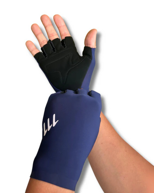 GUANTES CICLISMO 111 MEDIO FONDO DEDO CORTO AZUL UNISEX