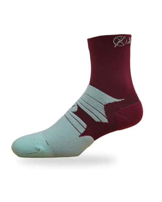MEDIAS XPEDITION MARATÓN 6” VINO TINTO/MENTA UNISEX