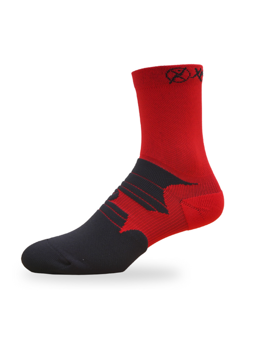 MEDIAS XPEDITION MARATÓN 6” ROJO /NEGRO UNISEX
