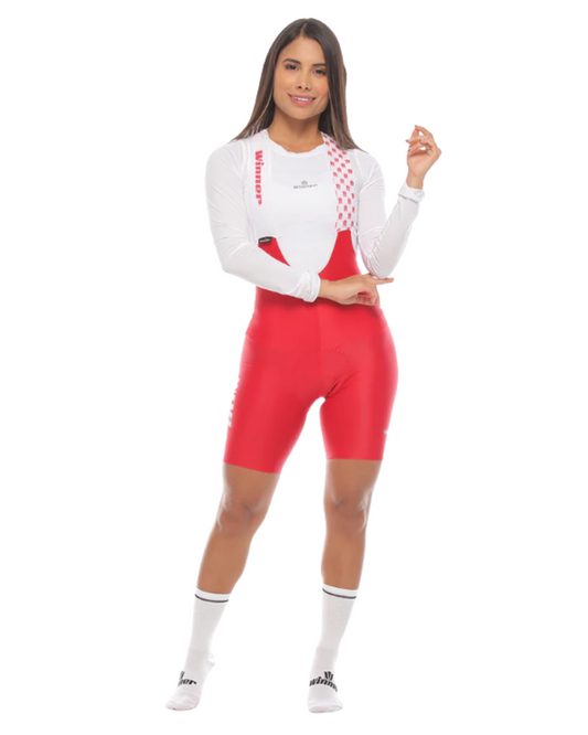 PANTALONETA CON TIRAS WINNER HIBRID ROJO DAMA