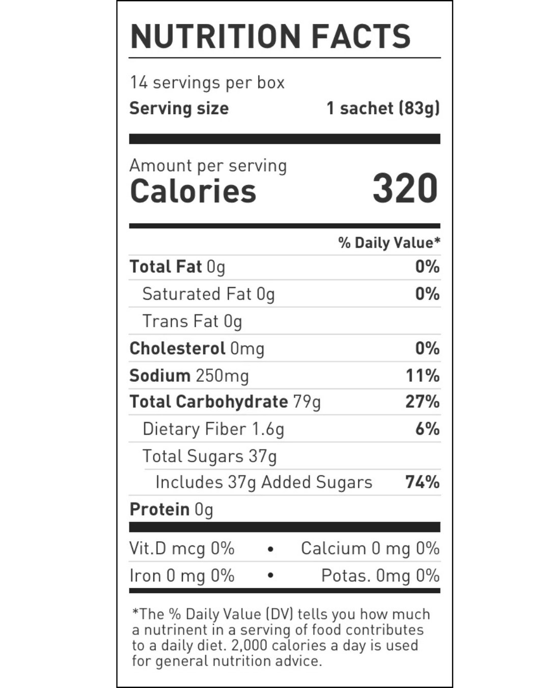 SOBRE DRINK MIX MAURTEN 320 CON 100 MG DE CAFEINA / 83 GRAMOS