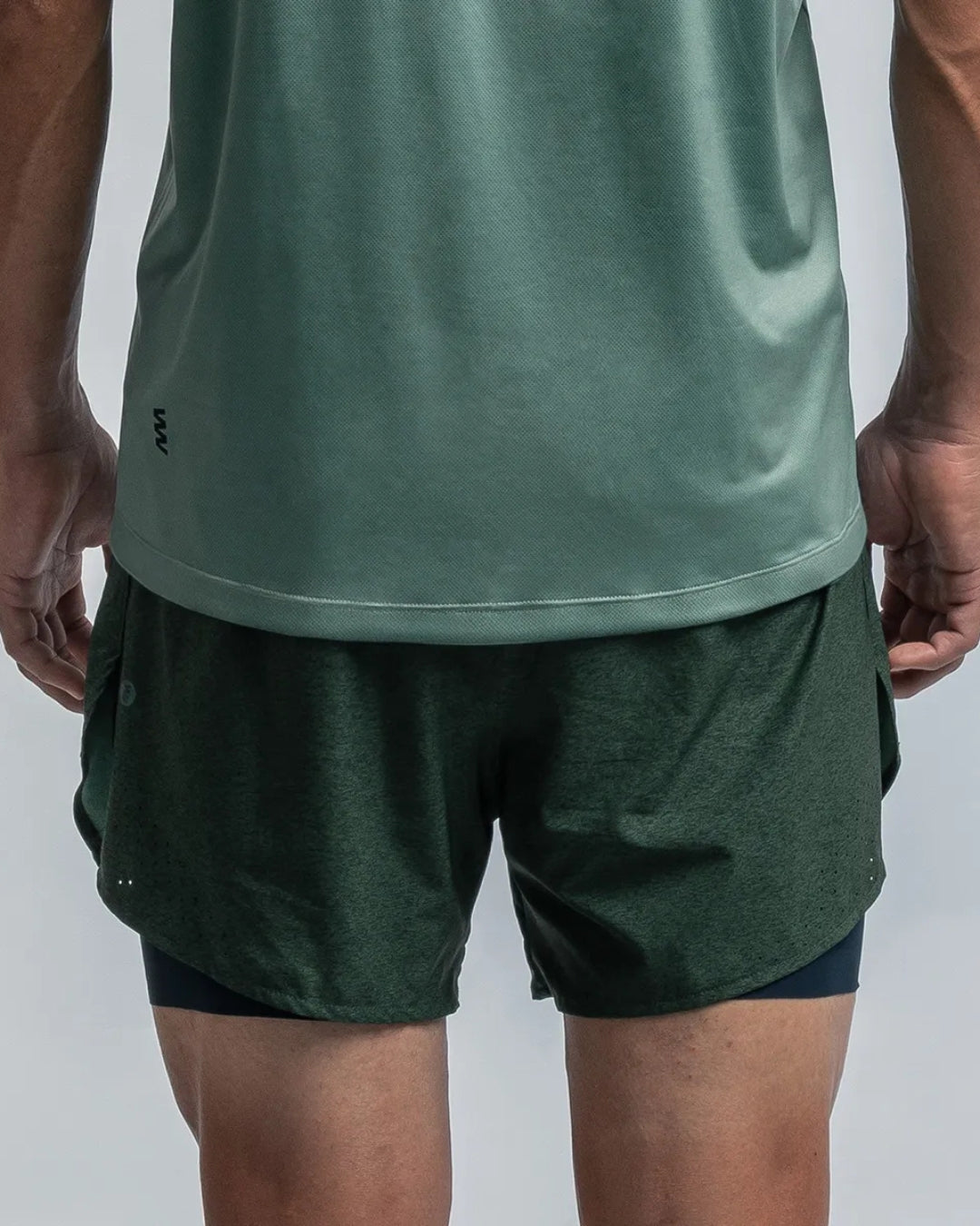 PANTALONETA RUNNING SUAREZ HYBRID DARK GREEN HOMBRE