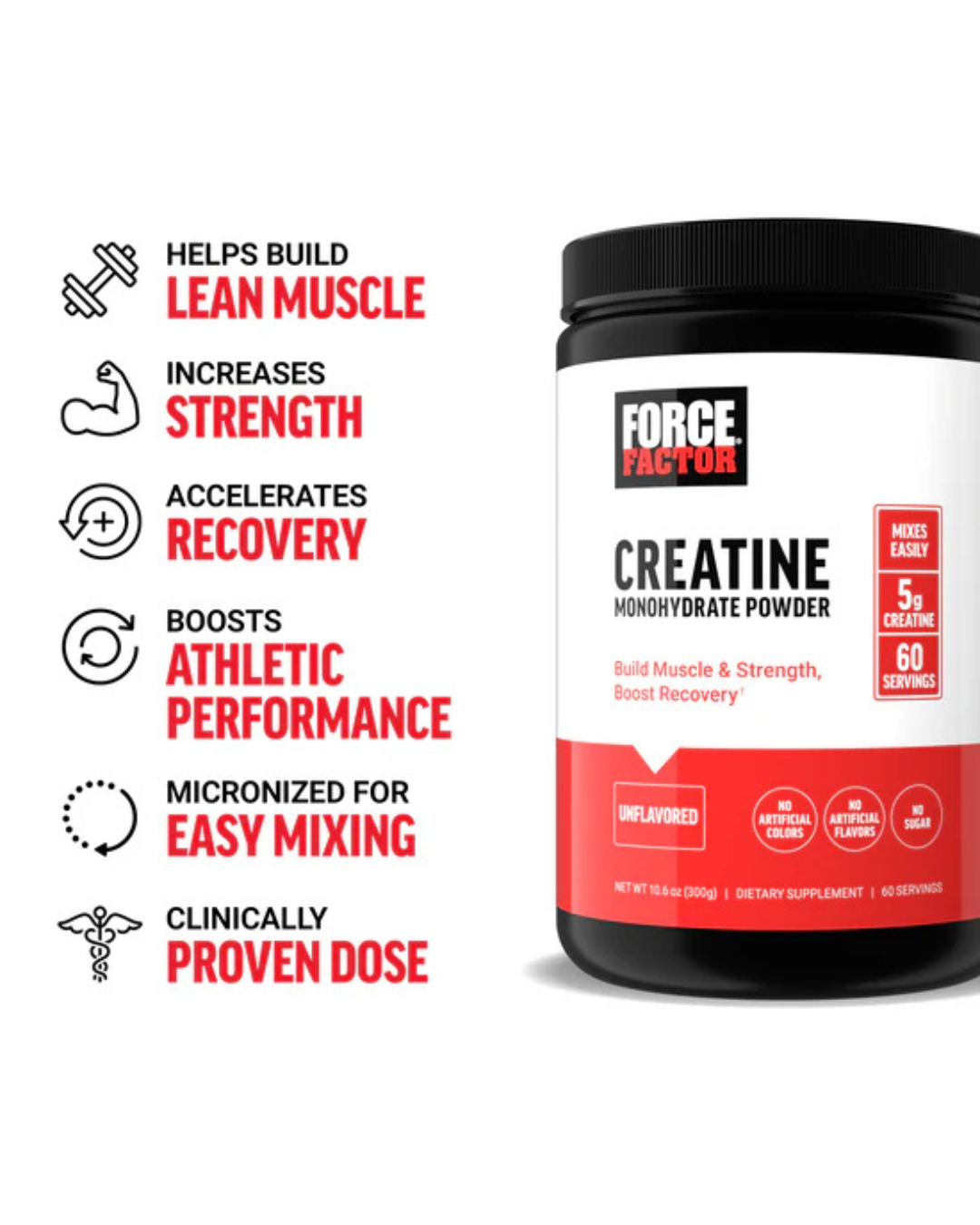 CREATINA MONOHIDRATADA FORCE FACTOR 300 GR