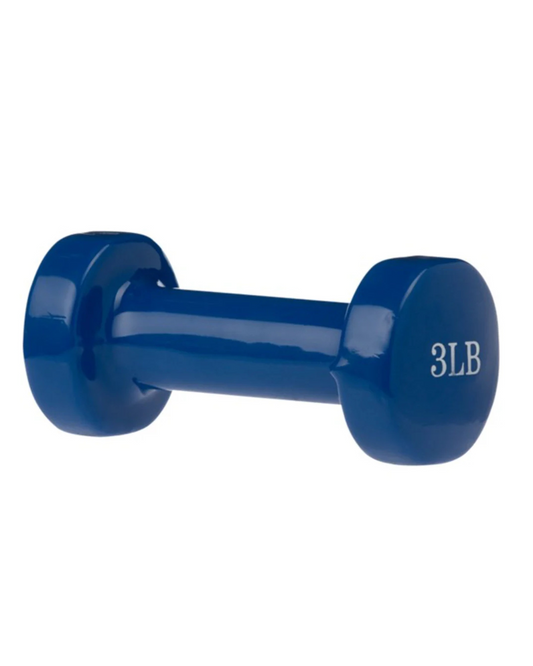 MANCUERNA SPORTFITNESS ENCAUCHETADA EN VINILO AZUL– 3 LB