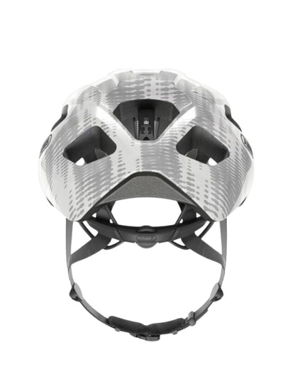 CASCO RUTA ABUS MACATOR WHITE SILVER