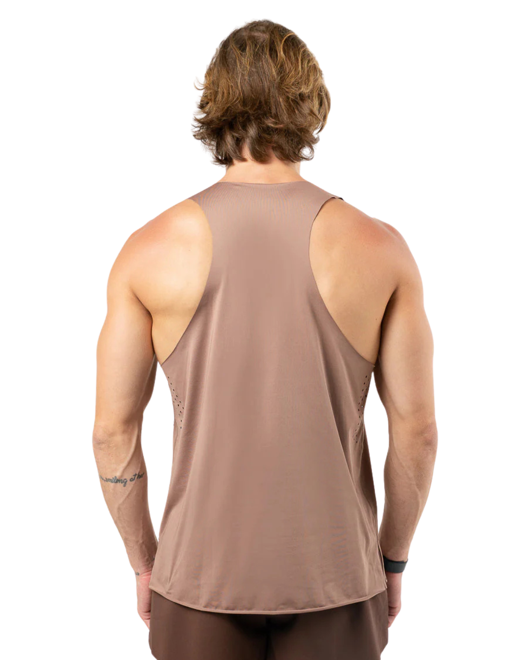CAMISETA RUNNING NO RULES MANGA SISA LASER PULSE MOCCA HOMBRE