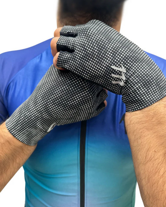 GUANTES CICLISMO 111 REFLECTIVOS GALAXIA GRAN FONDO DEDO CORTO  UNISEX