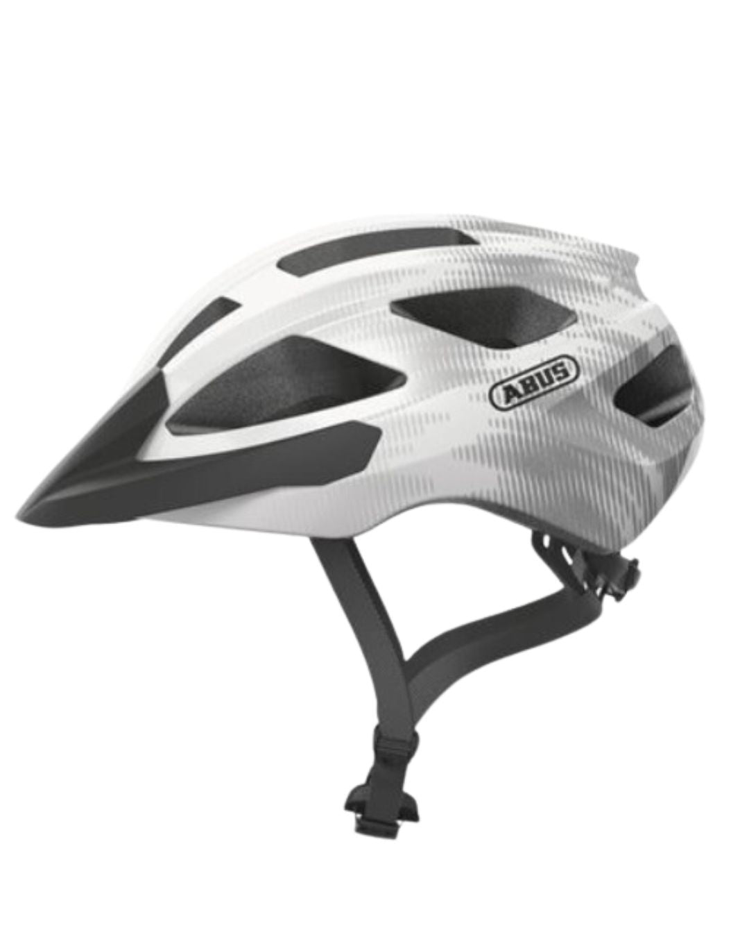 CASCO RUTA ABUS MACATOR WHITE SILVER