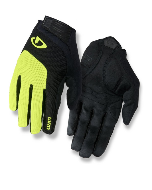 GUANTES CICLISMO GIRO BRAVO GEL DEDO LARGO NEON UNISEX