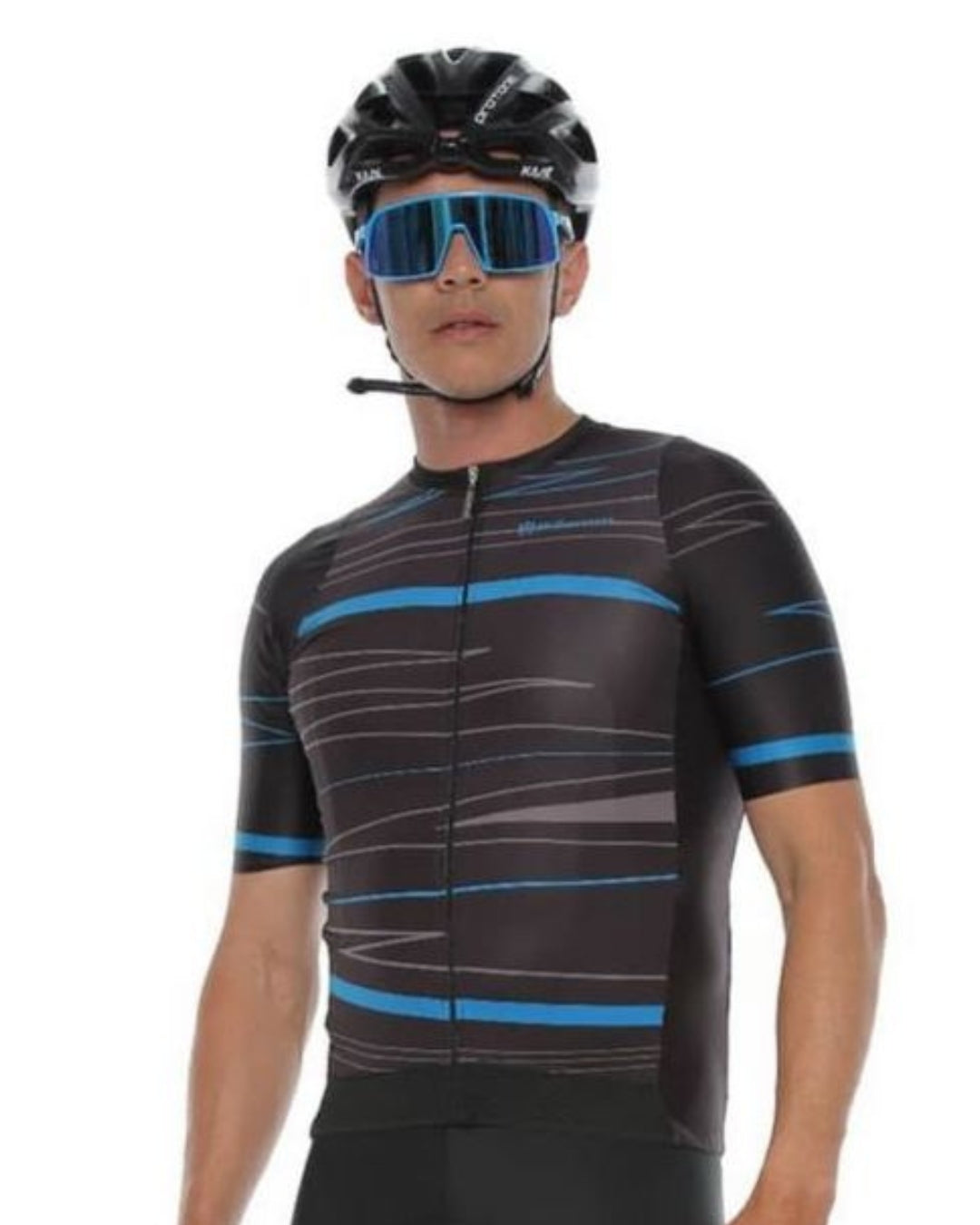 JERSEY MC WINNER NEGRO LINEAS AZULES HOMBRE