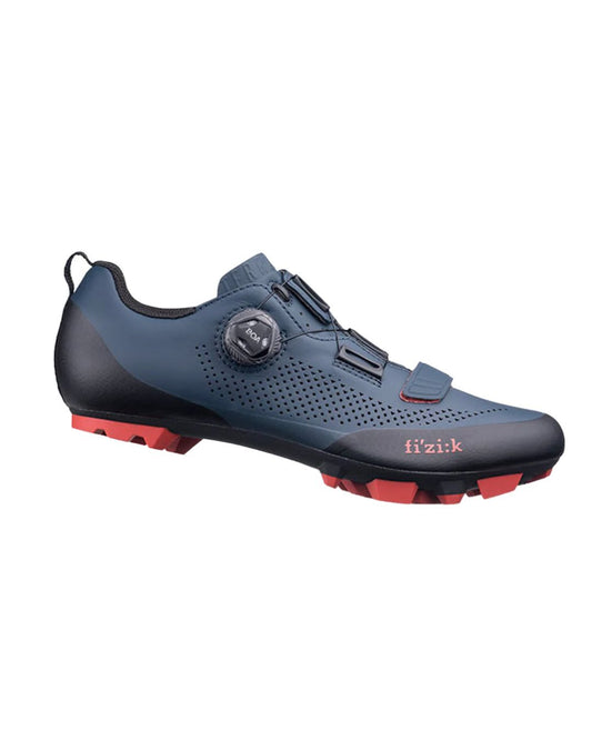 ZAPATILLAS MTB FIZIK TERRA X5 DARK BLUE-BRICK RED